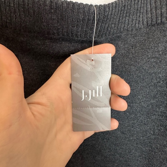 NEW J. Jill Charcoal Gray Stretchy sweater Skirt Pull On Size XL #1597 - Picture 4 of 7